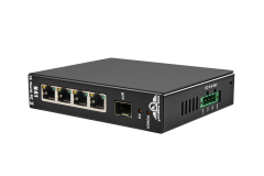 Rugged Industrial Ethernet Switch (4LAN 1 Fibre port, Dual Power Inputs, PoE Output)