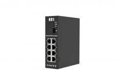 Rugged Industrial Ethernet Switch (8LAN 1 Fibre port,Dual Power Inputs, PoE Output)