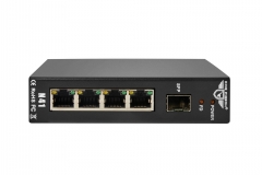 Rugged Industrial Ethernet Switch (4LAN, Dual Power Inputs, PoE Output)