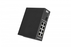 Rugged Industrial Ethernet Switch (8LAN 1 Fibre port,Dual Power Inputs, PoE Output)