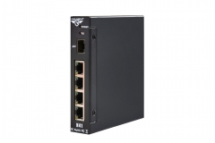 Rugged Industrial Ethernet Switch (4LAN 1 Fibre port, Dual Power Inputs, PoE Output)