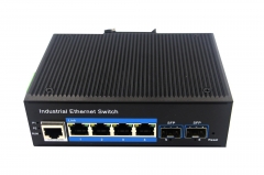 Gigabit 2 Optical 4 Electrical Managed Industrial Ethernet POE Switch BL167GMP-SFP