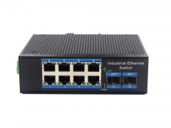 Gigabit 2 Optical 8 Electrical Industrial Ethernet POE Switch BL168GP