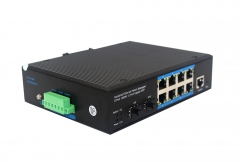 Gigabit 2 Optical 8 Electrical Managed Industrial Ethernet POE Switch BL168GMP-SFP