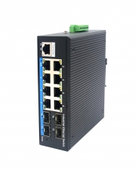 Gigabit 4 Optical 8 Electrical Managed Industrial Ethernet Switch BL169GM-SFP