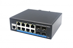 Gigabit 4 Optical 8 Electrical Managed Industrial Ethernet Switch BL169GM-SFP