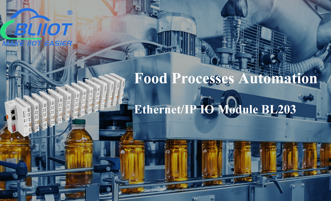 BLIIoT Ethernet/IP Distributed IO Module BL203 Used in Food Process Automation