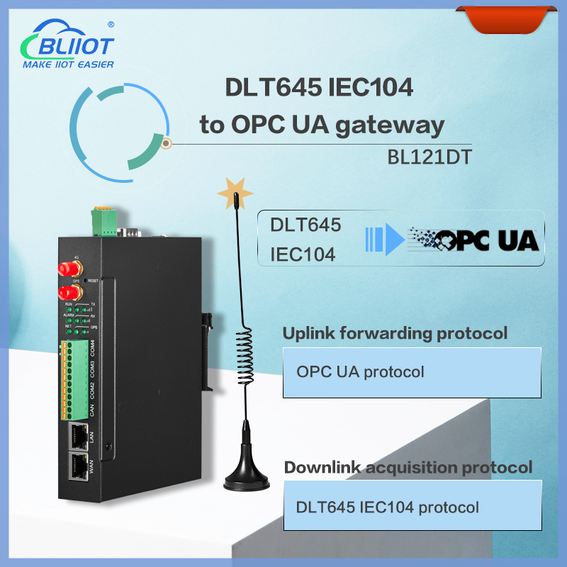 BLIIoT BL121DT DLT645 IEC104 to OPC UA Gateway