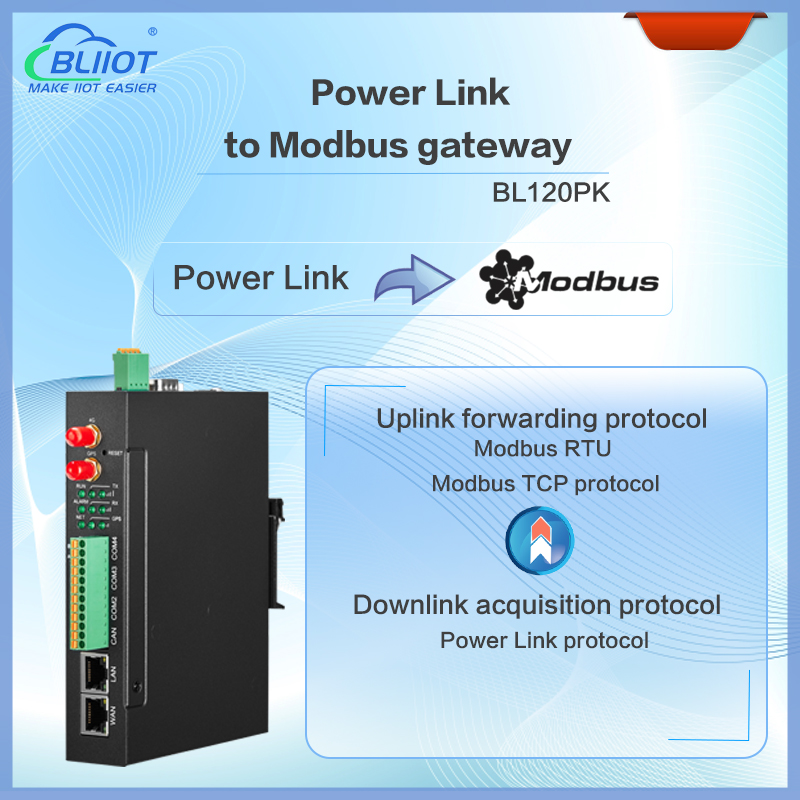 BLIIoT BL120PK Power Link to Modbus Gateway
