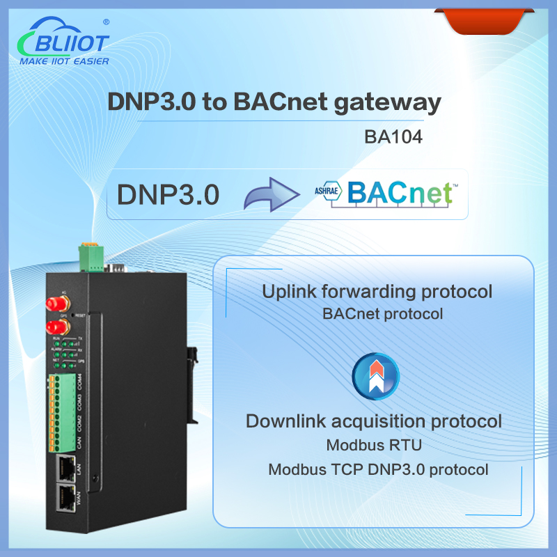 BLIIoT BA104 DNP3.0 to BACnet Gateway