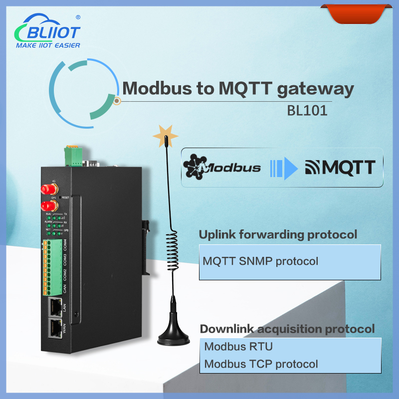 BLIIoT BL101 Modbus RTU/TCP to MQTT SNMP Gateway