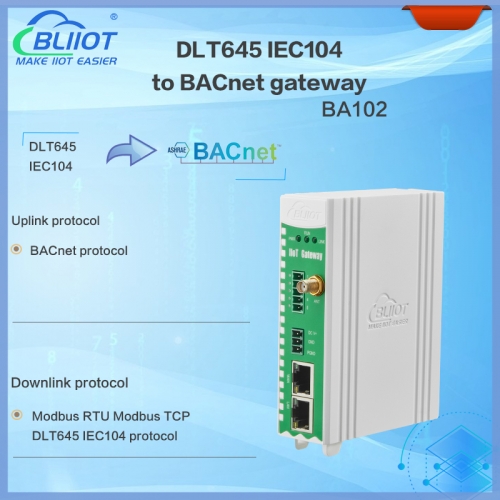 DLT645 IEC104 Modbus to BACnet Energy Management Gateway BA102