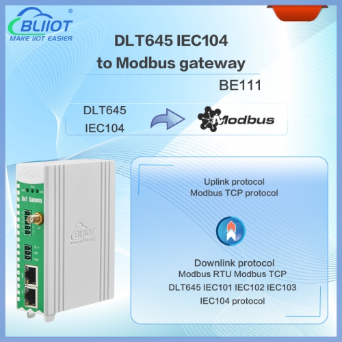 DLT645 IEC104 to Modbus Power Distribution Protocol Gateway BE111