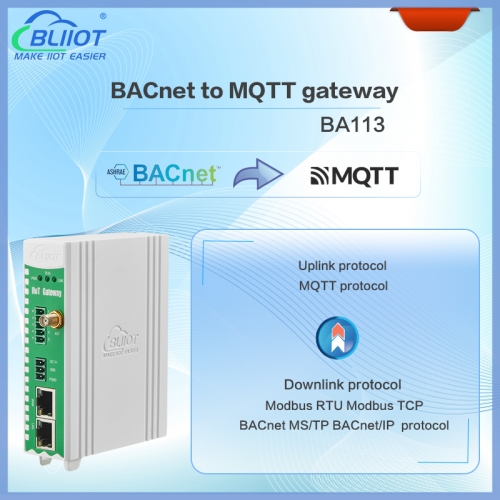 Modbus BACnet to MQTT IBMS Industrial IoT Gateway BA113
