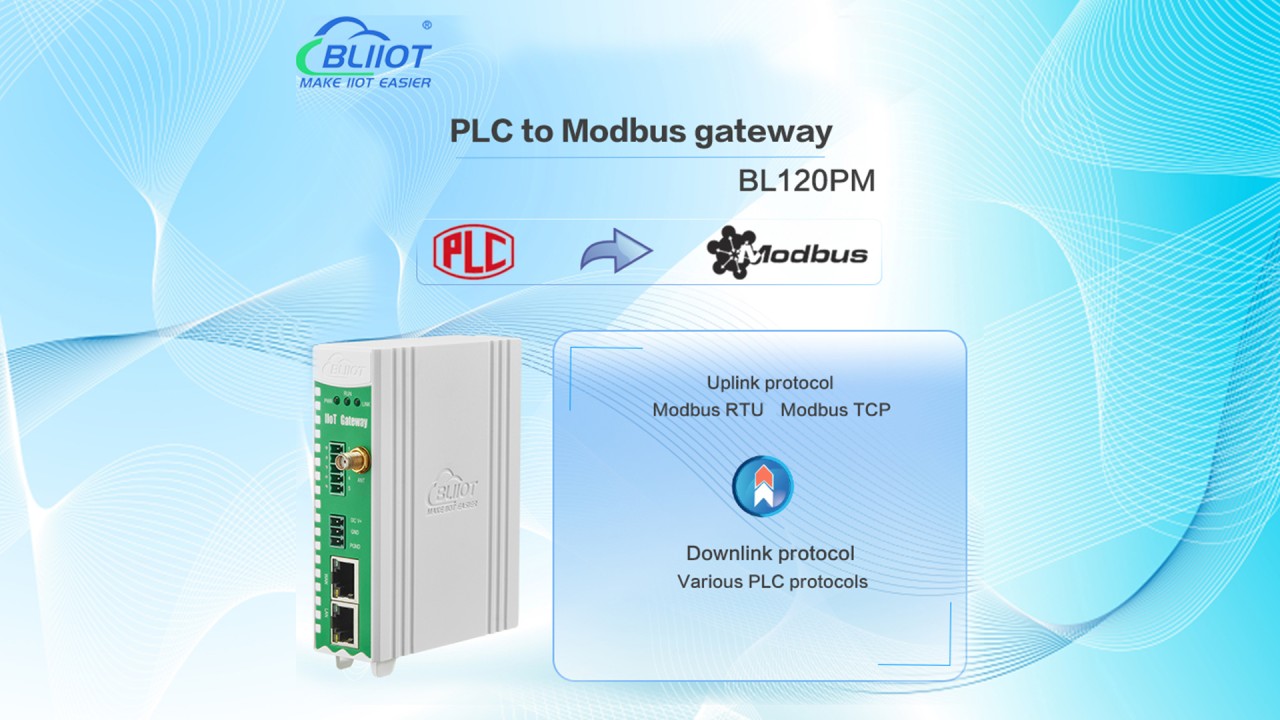 BLIIoT| Nueva versión BL120PM PLC a Modbus Gateway PLC Carga y descarga remota