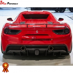 Novitec Style Dry Carbon Fiber Rear Light Cover (Replacement) For Ferrari 488 GTB Spider 2015-2018