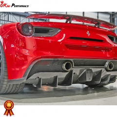 Novitec Style Dry Carbon Fiber Rear Diffuser For Ferrari 488 GTB Spider 2015-2018