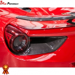 Novitec Style Dry Carbon Fiber Rear Light Cover (Replacement) For Ferrari 488 GTB Spider 2015-2018