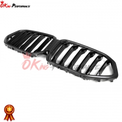 Single Slat Style Carbon Fiber Front Grill For BMW X6 G06 2019-2023