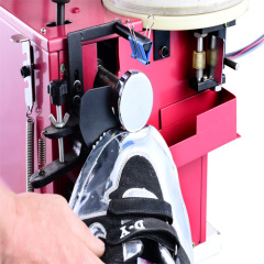 Máquina encoladora automática de bordes de zapatos superiores, modelo: HM-108