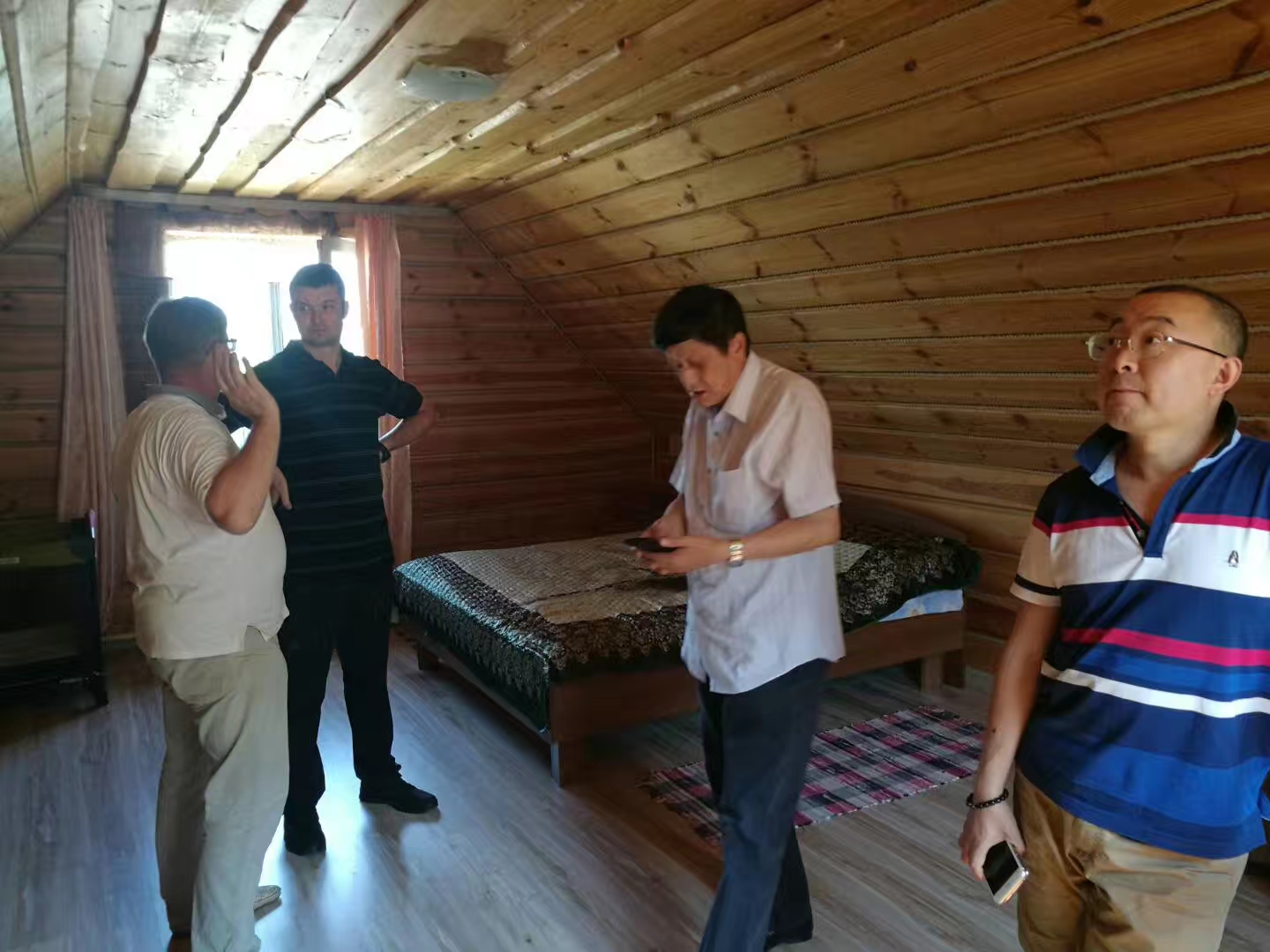 Visiting a Wooden hut Building Company in Belarus