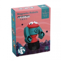 Magnetic Robots Toy，Magnetic Blocks Set for Kids with Storage Box, Stackig Robots Toy STEM Educational Playset for Boys and Girls Ages 3-6 Style A