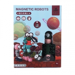 Magnetic Robots Toy, Kids Robot Magnetic Blocks Stacking Robots Educational Playset Learning Story Bots Travel Gift for Old Boys and Girls Preschool Toddlers