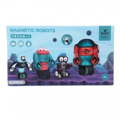 Magnetic Robot Magnets for Kids with Storage Box - Educational Magnet Stacking Building Toys for Boys and Girls Ages 3 and Up