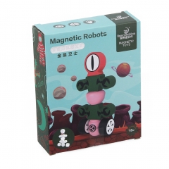 Magnetic Robots Blocks Set for Kids with Storage Box, Stacking Robots Toy Educational Playset for Boys and Girls Ages 3-6