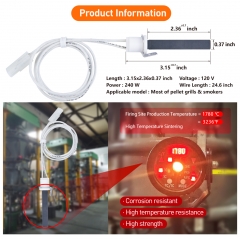 HFBBQ14-90S Ignition Time,Our ignition rods are compatible with 90% of pellet grills on the market.