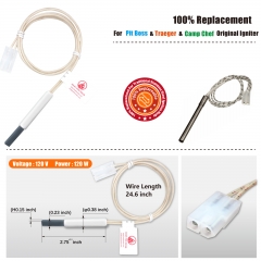 HFBBQ26C-mini-90S Ignition Time,Our ignition rods are compatible with 90% of pellet grills on the market.