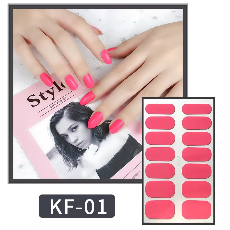 Solid Color Nail Sticker KF01-KF10