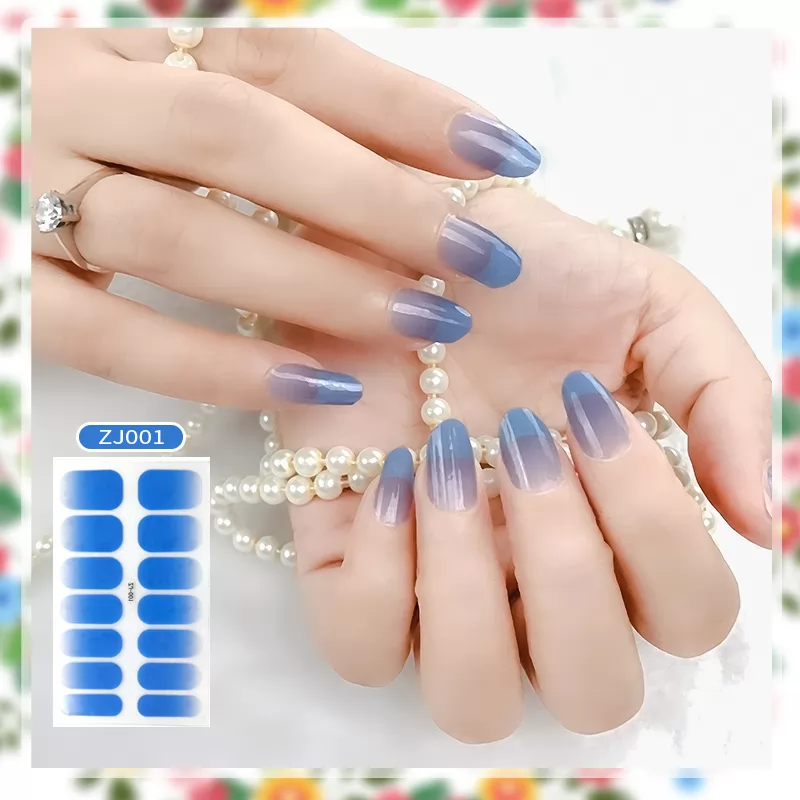 Ombre Color Beauty Nail Sticker,14 strips nail art wraps,ZJ001 to ZJ020