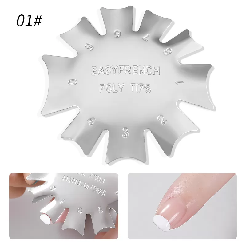 French Smile Line Stainless Trimmer, Edge Nail Cutter Stencil