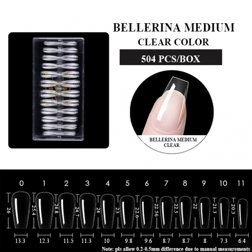 BELLERINA MEDIUM CLEAR COLOR 504pcs/PS box