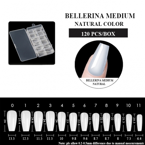 BELLERINA MEDIUM NATURAL COLOR 120pcs/box