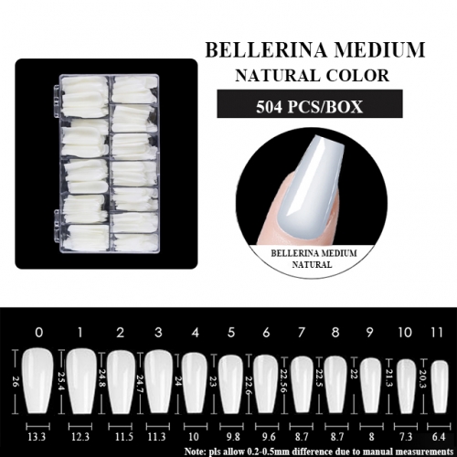 BELLERINA NATURAL COLOR 504pcs/Acrylic box