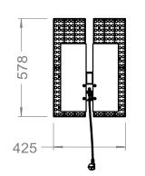 100W Büro-Stehlampe Twin Heads Verstellbare LED-Stehleuchte