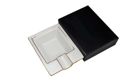 Square ceramic cigar ashtray