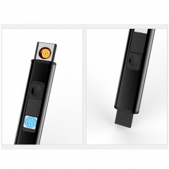 USB Charging Lighter Electronic USB Cigar Cigarette Lighter Windproof Rechargeable Flameless Lighter