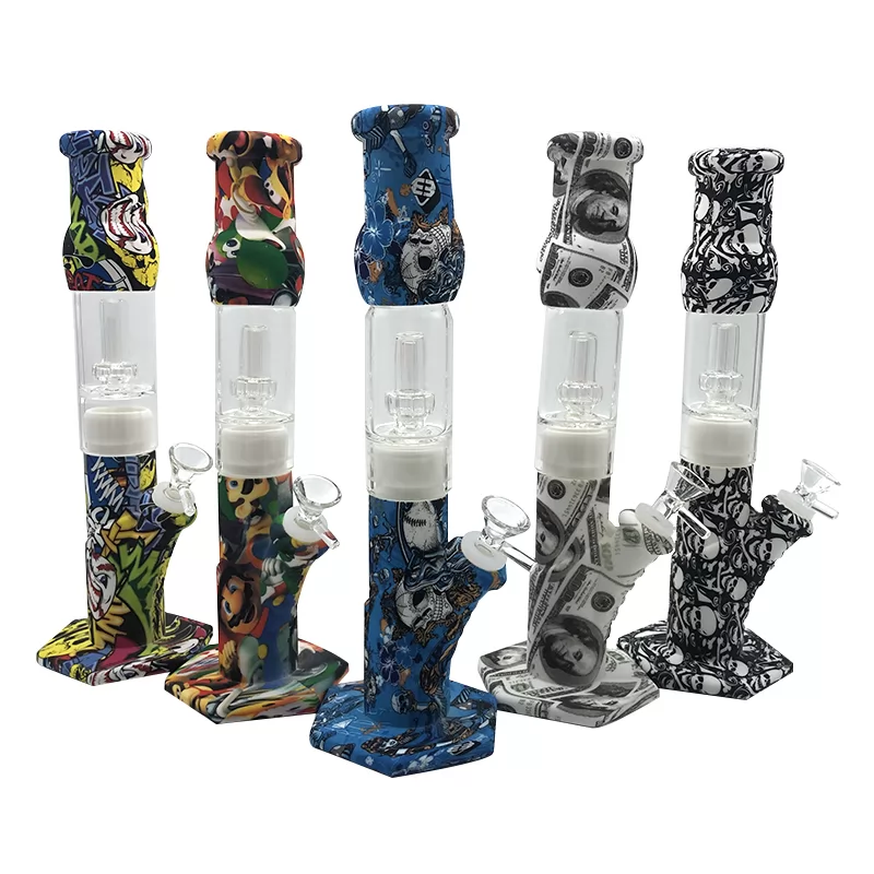 Vapruz Hexagonal Silicone Glass Bongs