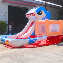 Shark Jumping Castle With Pool