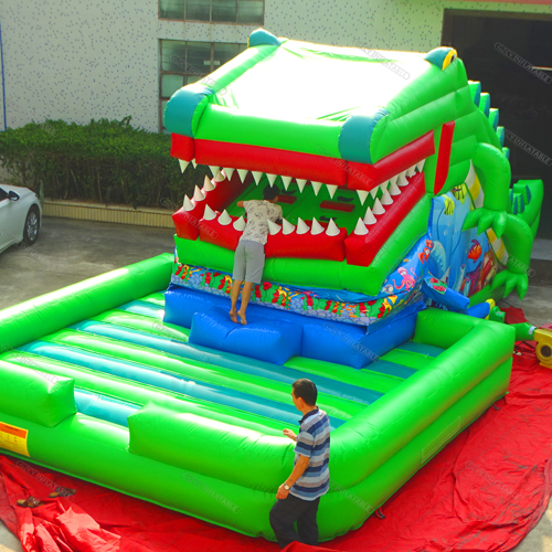 Latest Inflatable Crocodile Slide Crocodile Cannibalism Game