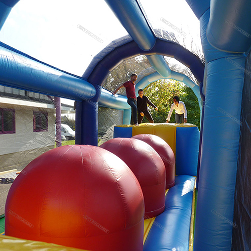 Pvc Wipeout Inflatable Obstacle Course