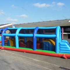 Pvc Wipeout Inflatable Obstacle Course