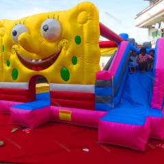 SpongeBob Inflatable Moonwalk And Slide Combo