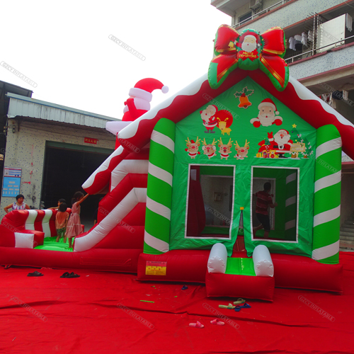 Christmas Inflatable Jumping Moonwalk Combo
