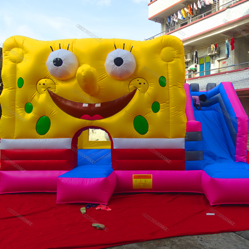 SpongeBob Inflatable Moonwalk And Slide Combo