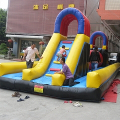 Big balls wipeout run inflatable obstacle course