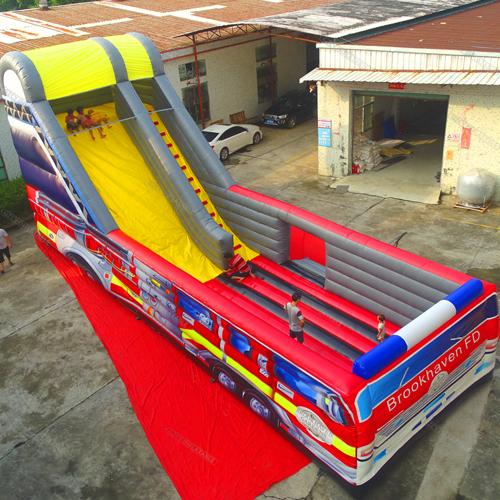 Fire Truck Giant Inflatable Slide